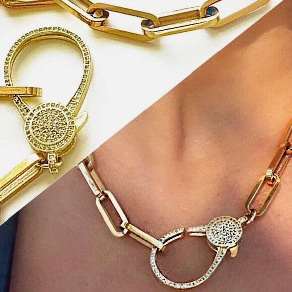 14K Gold-Plated High Quality Sexy Chain with Micro Crystals - Picture 2 of 6